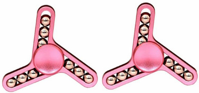 Krypton 9 BALL 3 WINGS METAL FIDGET SPINNER MINI 2 MINT SPIN TOY (PACK OF 2).(Multicolor)