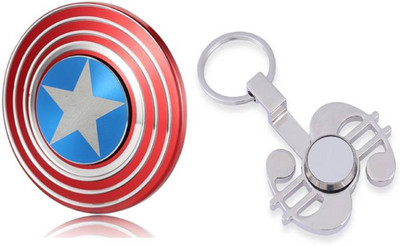 

Krypton Super Hero & Dollar Shining Fidget Keychain Hand Spinner mini 2 mint spin Toy-Combo PACK OF 2(Multicolor)