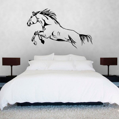 Asmi Collections 100 cm Beautiful Running Horse Removable Sticker(Pack of 1)