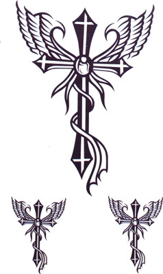 

Savii Arm Hand Wrist Tattoo(Cross Wings)