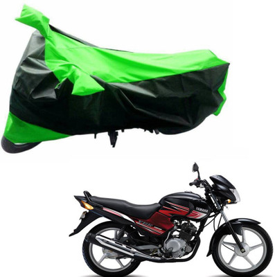 AKART Two Wheeler Cover for Yamaha(YBR 125, Black, Green)