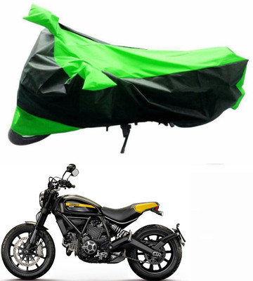AKART Two Wheeler Cover for Ducati(Scrambler, Black, Green)