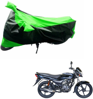 AKART Two Wheeler Cover for Bajaj(Platina 100 DTS-i, Black, Green)