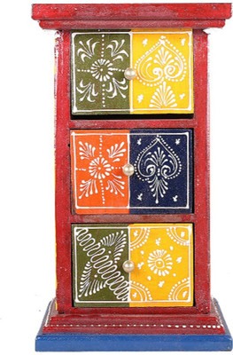 

APKAMART Handicraft Accessory Box Makeup and jewellery Vanity Box(Multicolor)
