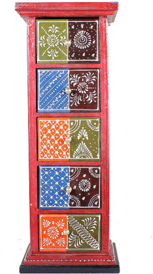 

APKAMART Handicraft Jewellery Box Makeup and jewellery Vanity Box(Multicolor)