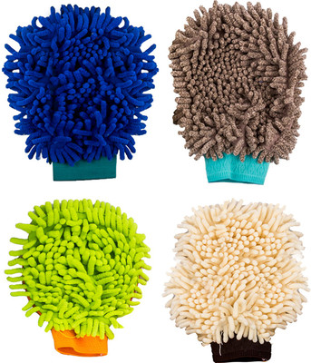 

Autofy Microfiber Vehicle Washing Hand Glove(Pack Of 4)