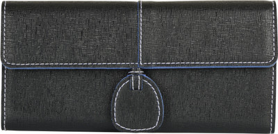 

Walletsnbags Women Black Artificial Leather Wallet(8 Card Slots)
