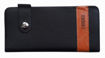

SAMCO FAS Women Black Canvas Wallet(10 Card Slots)