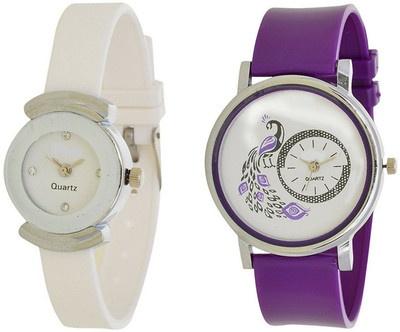 

vk sales White And Purple Watch - For Women