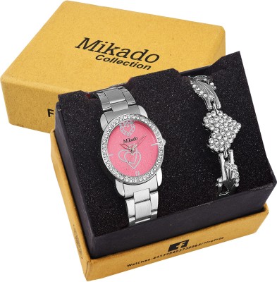 Mikado Casual Round Pink dial stylish analog watch for women and girls Watch  - For Women   Watches  (Mikado)