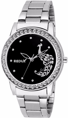 REDUX Peacock Black Dial Girls Analog Watch For Girls REDUX Wrist Watches