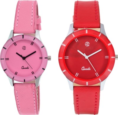 Fashionnow Pink And Red Simple Fashion Women Watch Make In India Watch  - For Women   Watches  (Fashionnow)