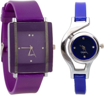 KNACK Purple square shape simple and professional and glory round different shape blue women Watch  - For Girls   Watches  (KNACK)