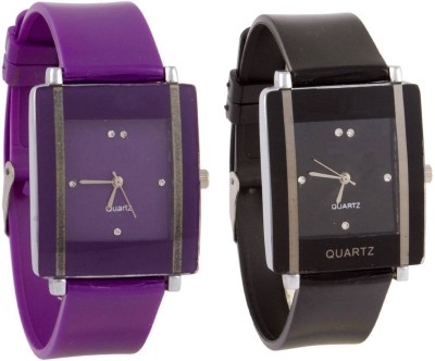KNACK Glory Purple and Black square shape simple and professional women Analog Watch  - For Girls   Watches  (KNACK)