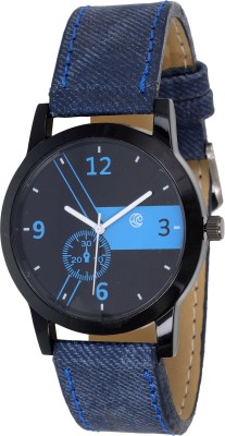 Fashionnow Stylish Blue Leather Belt Watch Make In India Watch  - For Men   Watches  (Fashionnow)