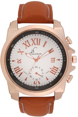 Jack Klein Golden-White Elegant Leather Watch  - For Men   Watches  (Jack Klein)