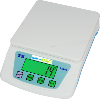 

Billionbag Auto Backlight Electronic TS200 Platinum Digital Compact Scale, 7 Kg Capacity Best Qualtiy Kitchen Use Weighing Scale(White)