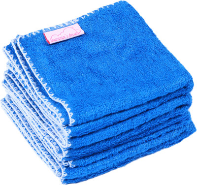 

Mumma's Touch Cotton 400 GSM Bath Towel(Pack of 4, Blue), Royal blue - white border