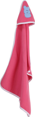 

First Trend Cartoon  Hooded Baby Blanket(Polyester, Dark Pink