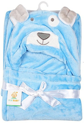 

N&M Animal  Hooded Baby Blanket(Polyester, Skyblue