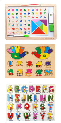 

Akrobo Play And Learn Alphabet and Numeric 3pc Combo Board Game