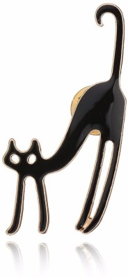 BLINGG Long-leg Cat Brooch Pin Brooch(Black)