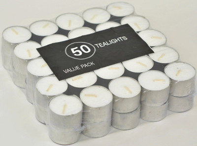 

Skycandle in Tea Light Candle (pack of 50) Candle(White, Pack of 50)