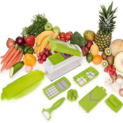 ININDIA German Genius Nicer Dicer Plus - Modern 13 in 1 Kitchen Chopping Set( Unbreakable Bottom) Chopper(Multicolor) available at flipkart for Rs.909