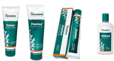 

Himalaya Clarina ANTI-ACNE KIT Comprehensive anti-acne therapy with althea lotion(Set of 4)