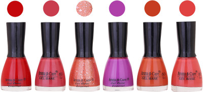 

Aroma Care Candy Long Stay Quick Dry Nail Polish Combo Set of 6 ( Purple, Light Nude, Nude Shades) Red, Light Pink, Jerry Pink, Purple, Light Nude, Nude(Pack of 6)