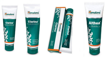 

Himalaya Clarina ANTI-ACNE KIT Comprehensive anti-acne therapy with althea cream(Set of 4)