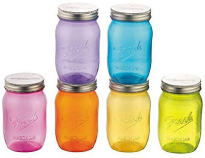 

MasterCook Mason Jar 250ml - 250 ml Plastic Grocery Container(Pack of 6, Multicolor)