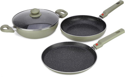 

Prestige Omega Festival Pack - Build Your Kitchen Set Induction Bottom Cookware Set(Aluminium, 3 - Piece), Beige