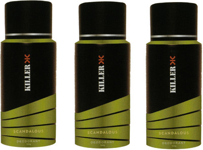 

Killer Scandalous Deodorant 150ML Each (Pack of 3) For Men and Women Deodorant Spray - For Men & Women(450 ml, Pack of 3)