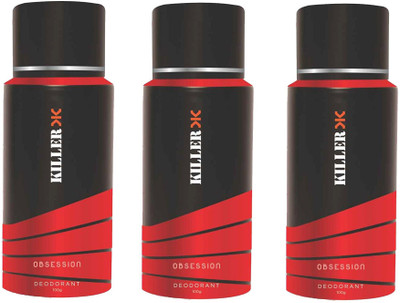 

Killer Obsession Deodorant 150ML Each (Pack of 3) For Men and Women Deodorant Spray - For Men & Women(450 ml, Pack of 3)