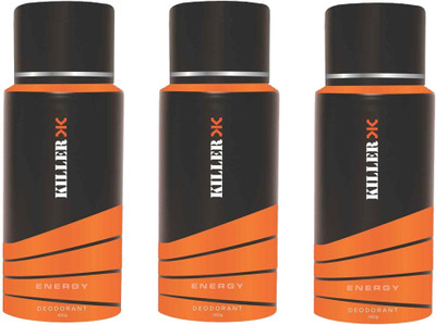 

Killer Energy Deodorant 150ML Each (Pack of 3) For Men and Women Deodorant Spray - For Men & Women(450 ml, Pack of 3)