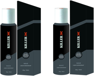 

Killer Wave Liquid Deodorant 150ML Each (Pack of 2) Perfume Body Spray - For Men & Women(300 ml, Pack of 2)