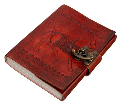 

Crafts A5 Diary(Embossed handmade leather diary, Brown)