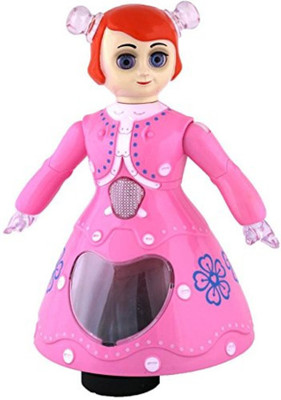 

Mantavya 3D Light Music Dancing Dream Princess Barbie Girl Toy(Pink)