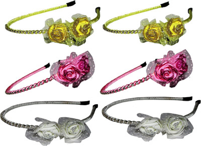 

Yashasvi Combo of Multi Color Metal Hairbands Hair Band(Multicolor)