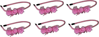 

Yashasvi Combo of Pink Color Floral Metal Hairbands Hair Band(Pink)
