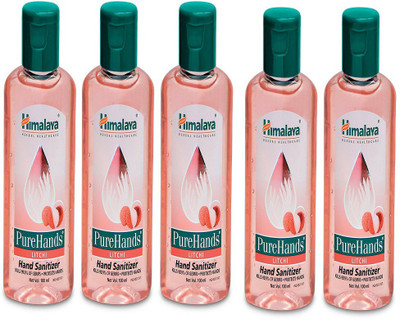

Himalaya Pure Hands Lichi Hand Sanitizer pack of 5 (500ml)(500 ml, Bottle, Pack of 5)
