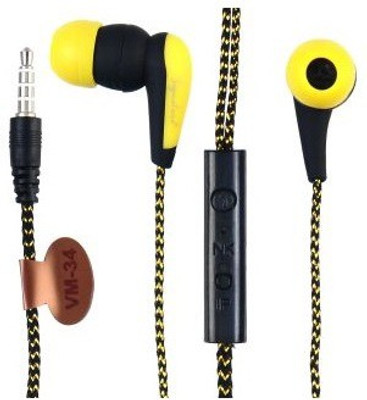 A CONNECT Z VM-34-Y Wired(Yellow, In the Ear)