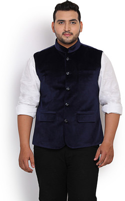 JOHN PRIDE Sleeveless Solid Men Nehru Jacket