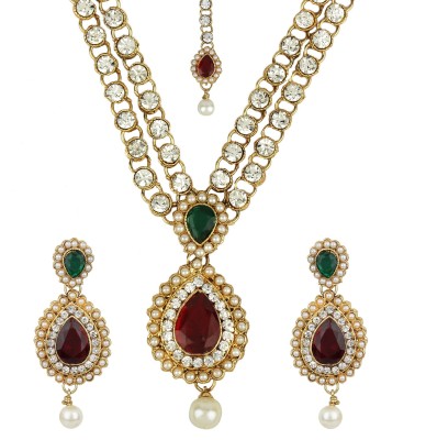 JEWELS GURU Alloy Gold-plated Multicolor Jewellery Set(Pack of 1)