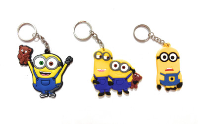 

KAUSAL KF MINION SILICON RUBBER KEYCHAIN COMBO-3 Key Chain