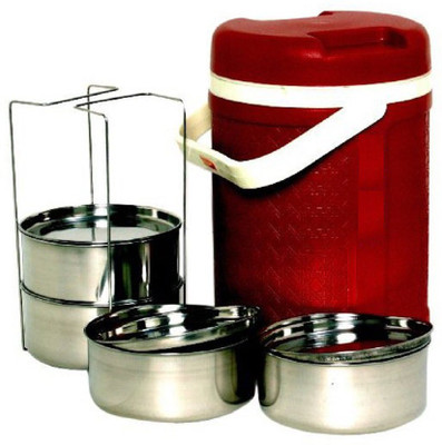 

Huskey Carry Insulated Tiffin (Asstored Colour) 4 Containers Lunch Box(2600 ml), Assorted