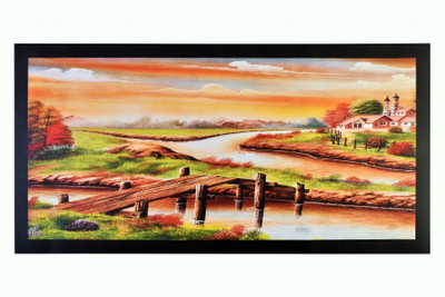 

Beautiful Scenery Painting Sparkle Print Unframed Wall Sticker Poster (20 X 40 Inches) Fine Art Print(20 inch X 40 inch, Rolled)