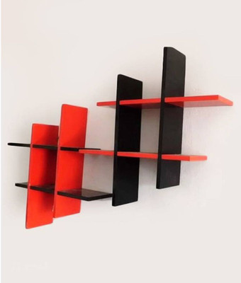 

QWRWOOD MDF Wall Shelf(Number of Shelves - 12)