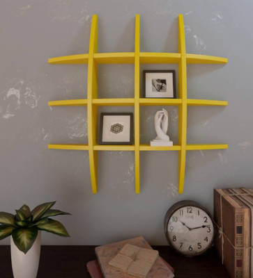 

all crafts art tyer rank MDF Wall Shelf(Number of Shelves - 1, Yellow)